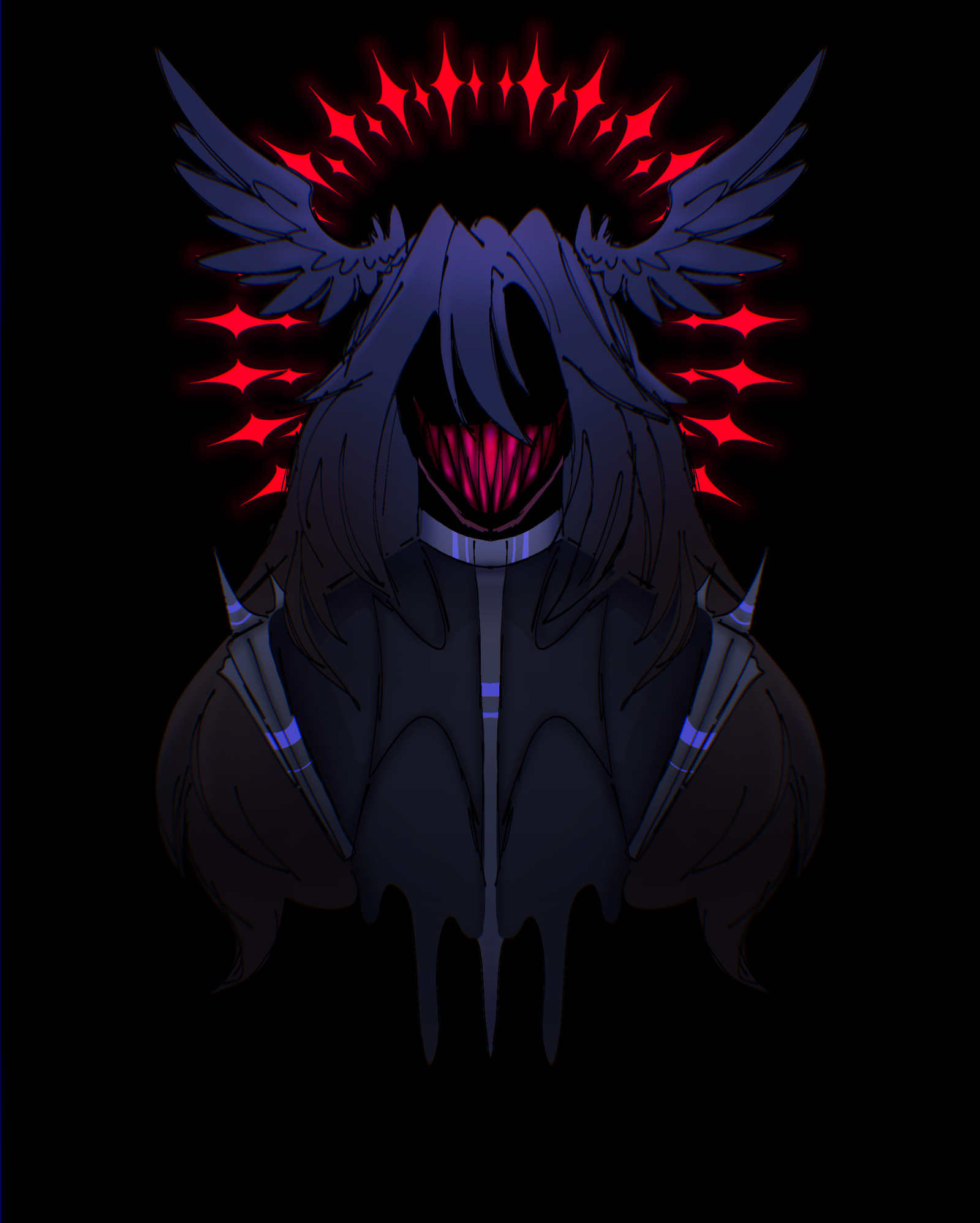 Ilustración estilo dreamcore con personaje y atmósfera liminal, por Hiumi