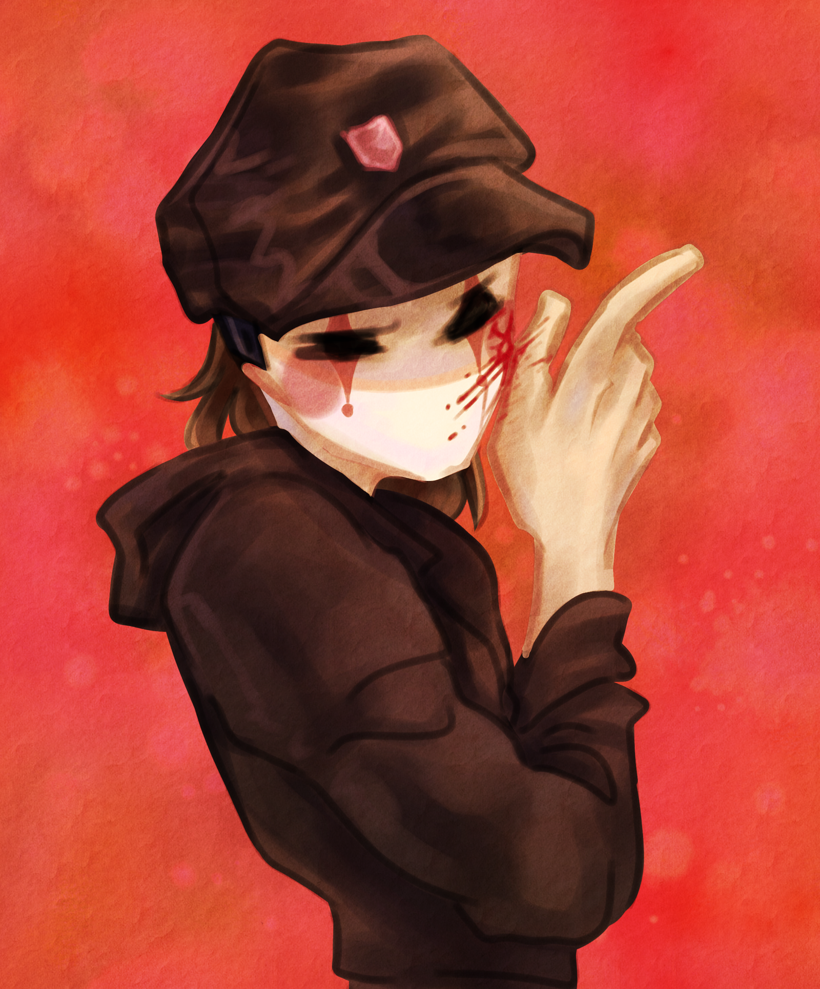 Ilustración estilo Hiumi: fusión de lo cute y lo siniestro